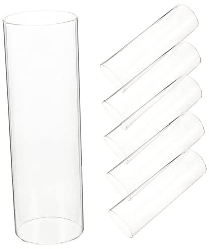 Levemolo 6pièces Vase Cylindrique Transparent Support pour Bougies Flottantes Décoration De Table pour Mariage Et Événements
