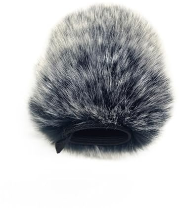 CHICHIYANG Pelzige Windschutzscheiben-Muff-Windabdeckung mit Schaumstoff-Mikrofon-Windschutz