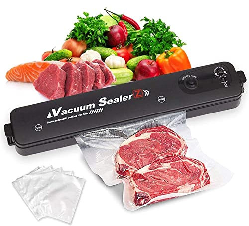 Portable Vacuum Food Sealer Machine, Automatic Vacuum Sealer with Sealing Speed 10-15s 373 * 70 * 85mm Sealing Width 28, Vac Pack Preservation Equipment for Home