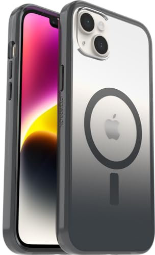 OtterBox Clear Case Series with MagSafe for iPhone 14 Plus, Shockproof, Drop Proof, Ultra-Slim, Protective Case, 2x Tested to Military Standard, Obsidian