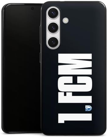 Slim Case extra dünn kompatibel mit Samsung Galaxy S24 Silikon Handyhülle schwarz Hülle 1. FCM Offizielles Lizenzprodukt 1. FC Magdeburg