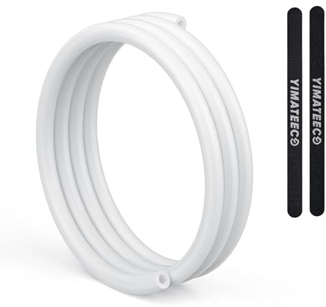 YIMATEECO PTFE Schlauch 3D-Drucker Teflonschlauch BowdenSchlauch Kompatibel 1,75 Filament ID 2 mm OD 4 mm für PLA, PETG, ABS, TPU 1,75 Filament 3D Drucker (1M PTFE Schlauch, Weiß)