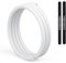 YIMATEECO PTFE Schlauch 3D-Drucker Teflonschlauch BowdenSchlauch Kompatibel 1,75 Filament ID 2 mm OD 4 mm für PLA, PETG, ABS, TPU 1,75 Filament 3D Drucker (1M PTFE Schlauch, Weiß)