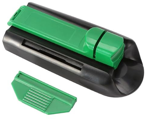 Bayli Zigarettenstopfer für alle Filterhülsentypen, manuelle Stopfmaschine, Tabak Stopfgerät, Zigarettenstopfmaschine, Hülsen Stopfer mit einfacher Handhabung, Zigaretten-Maschine Grün