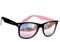Rennec Damen Sonnenbrille Retro Rosa Verspiegelt Nerdbrille Zweifarbig Schwarz Rose Vintage Design Festivalbrille
