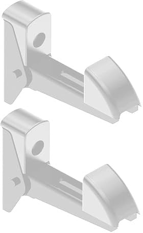 Lot de 2 Arrêts Automatique - Aluminium Blanc - Bloc l'Ouverture et la Fermeture de Volets Battants - Fabrication Française