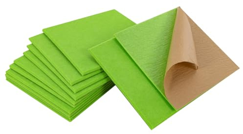 Akustikplatten Selbstklebend,12 Stück Hohe Dichte Schallabsorber, Schalldämmung Wand, Akustikschaumstoff-Matten, Akustikpaneele für Decken, 30*30*0.9cm (Grün)