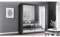 Fabryka Mebli Idźczak Kleiderschrank mit Spiegel - Schwebetürenschrank - Schlafzimmerschrank - 64 x 203 x 215 cm - Wohnzimmerschrank - Garderobenschrank, Schrank mit Zwei Türen, modern