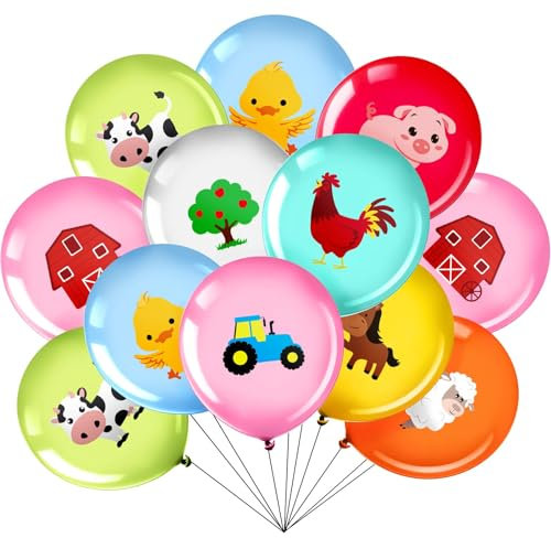 Luftballon Tiere,Bauernhof Tier Luftballons,Tier Luftballons,Luftballons zum Thema Bauernhof,Bauernhof Geburtstag Luftballons,Nutztiere Luftballons Party Geburtstag Deko,für Kindergeburtstag (36pcs)