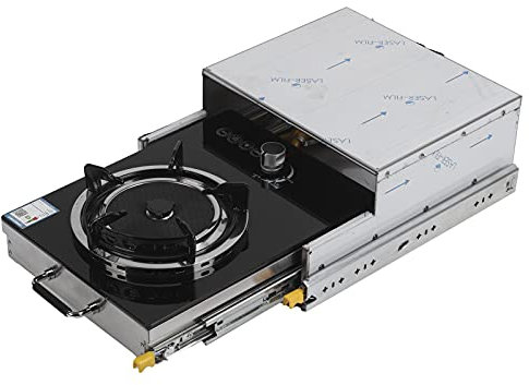 Stainless Steel Gas Stove Burner, RV Cooking Cooktop for Boat, Yacht, and Motorhome with Stretchable Design for Outdoor Cooking Accessory