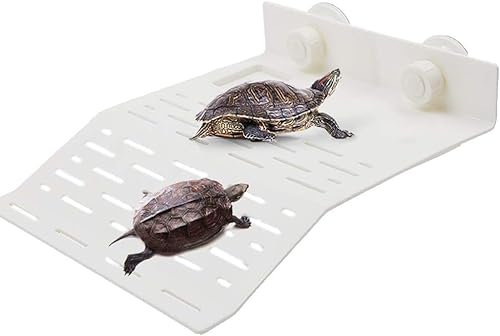 Plateforme Flottante et d'Escalade pour Tortue, Plate-Forme de Bronzage avec Ventouse pour Aquarium, Décoration de Petits Reptiles