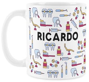 Custom Dentist Mug - Humorous Teeth Themed Dental Nurse/Doctor Novelty Gift - Tea/Coffee Hot Drinks Ceramic Cup Personalised Name Present