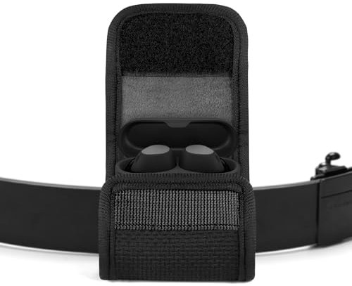 Geekria Earbuds Pouch with Belt Loop Compatible with Jabra Elite 10/8/ 85t /7 Active Earbud Case, Protective Case Cover with Clip Holder for Bag Strap