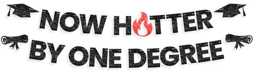 Schwarzes Grad-Banner mit heißen Buchstaben