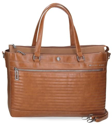 Pepe Jeans Biker, Kulturbeutel, Umhängetaschen, perfekt zum Organisieren, mehrere Fächer von Joumma Bags, braun, Bolso PC, PC-Tasche