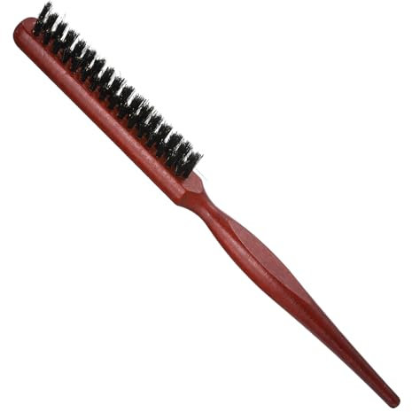 Brosse à cheveux, aspect élégant, poils de sanglier, brosse à crêper, brosse à teasing, brosse à cheveux teasing, brosse à cheveux, brosse à cheveux, pour la barbe, réduit la casse des cheveux