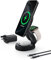Belkin MagSafe-Compatible Charger, 3-in-1 Convertible Wireless Charging Station, Qi2-Certified 15W for iPhone 16, 15, 14, Apple Watch, AirPods with Non-Slip Base, 36W Plug Included- Black