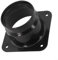 Adaptador de conducto cuadrado a redondo, conector de interfaz de ventilación, placa de montaje de brida de plástico PP para instalación de pared interior (75 mm)