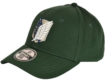 Elbenwald Basecap - Verschiedene Anime und Film Motive Druckknopflasche Mehrfarbig Baumwolle (DE/NL/SE/PL, Alphanumerisch, Einheitsgröße, Attack on Titan - Scout Logo)