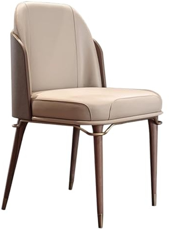 Preferspace Gepolsterte Esszimmerstühle for Wohnzimmer, Küchenstühle im Mid-Century-Landhausstil mit Massivholzrahmen und bequemen Kissen(Beige 1ps)