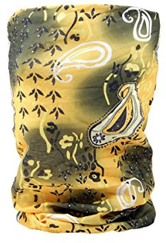 Alsino Multifunktionstuch Schlauchtuch Gesichtsschutz, Variante wählen:MF-239 mustard schwarz Paisley