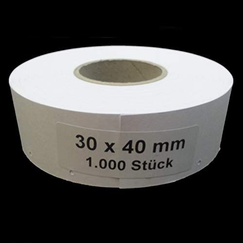 Endlosetiketten 30x40mm blanco 1.000 Stück/Rolle