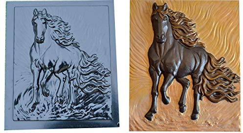 Panno Panel Basrelief Schönes Pferd Gipsform Moderne Dekor Wand D15 (ABC Kunststoff 1,8-2 mm)