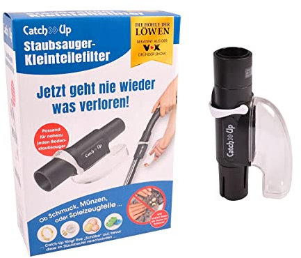 Catch Up Staubsauger - Kleinteilefilter | Bekannt aus Die Höhle der Löwen 2018 | inkl. 2 Adapter, passend für Staubsauger-Rohre von 31-35 mm