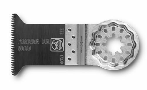 FEIN E-Cut Precision BIM-Sägeblatt, Ve. 5 St., Breite 50 mm, Länge 50 mm, Aufnahme Starlock, Bi-Metall mit doppelreihige Japan-Verzahnung für alle Holzwerkstoffe, Gipskarton und weiche Kunststoffe
