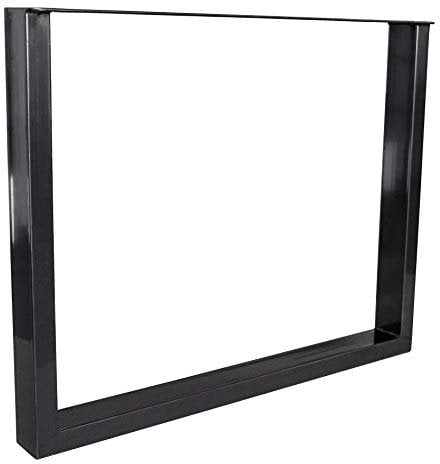 Tischkufen Tischbeine Tischfüße Kufen für Tisch in der Farbe Schwarz 2er Set (ein Paar) - alle Größen (70x72cm)
