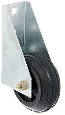 ALBERTS Gummi-Torlaufrolle für schwere Tore, Ø 80mm, Stahl, feuerverzinkt, 50 kg Belastbarkeit, 1 Stück