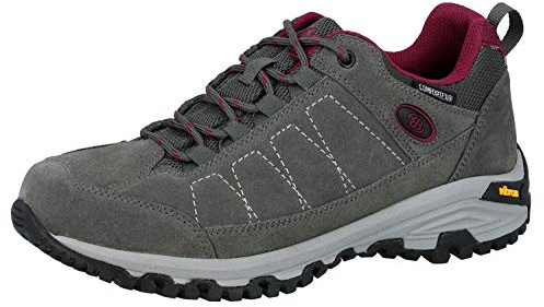 Brütting Mount Adams Low Damen Outdoor- & Trekkingschuh, Grau/Bordeaux, 41 EU