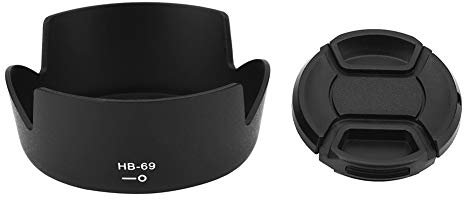 Bindpo HB-69 Objektivhaube & Objektivdeckel, Sonnenschutz Regenschutz für D3200 D3300 D5200 D5300 AF-S DX 18-55mm f/3.5-5.6G VR II Objektiv