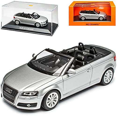 MAXICHAMPS A*U*D*I A3 8P Cabrio Silber Metallic 2. Generation 2003-2013 1/43 Minichamps Modell Auto