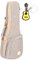 Eujgoov Ukulele-Tasche, Baumwolle Leinen Gewebter Stoff Verdicken Rucksack Ukulele Aufbewahrungskoffer (21/23in Universal)
