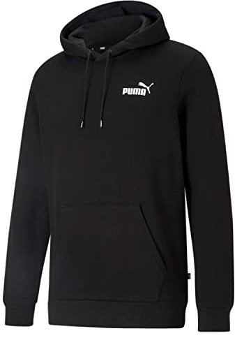 PUMA Ess Small Logo Hoodie FL, Sudore Men's, Black, XL