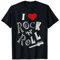 Love Rock n Roll Musik Gitarre Liebe Herz Vintage Rockn Roll T-Shirt