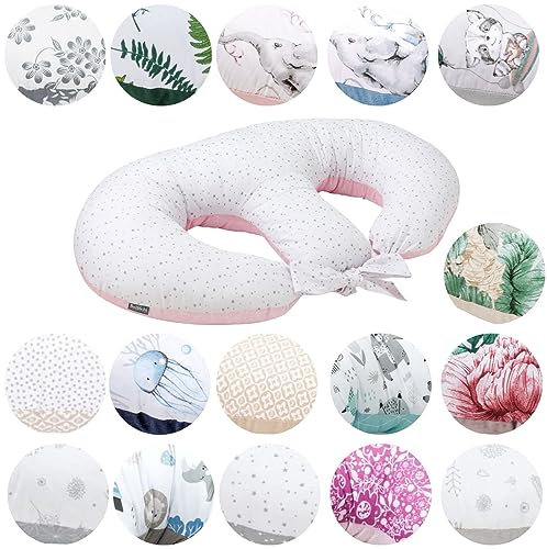 Bellochi Growing in style Stillkissen Zwillinge, Stillkissen XXL, Nursing Pillow - Schwangerschaftskissen, Stillkissen groß, Stillhörnchen Baby - Multifunktionale Zwillingsstillkissen Aurora