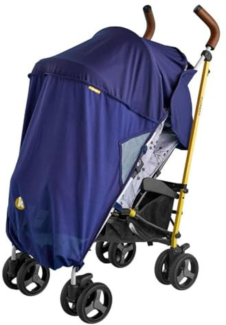 Koo-di Real Sunshady,Parasol universal para cochecito individual,Parasol compacto y portátil para cochecito, cochecito y cochecito,Bloquea el 93% de los rayos UVA y UVB
