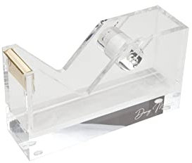 Dany Marcus Klebebandabroller, eleganter, großer Tischabroller aus transparentem Acryl (Transparent)