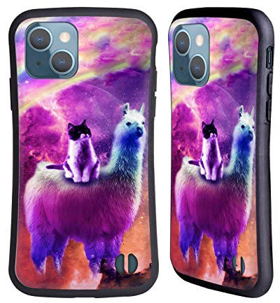 Head Case Designs Licenza Ufficiale Random Galaxy Porpora Galassia Occhi Spazio Lama Custodia Cover Ibrida Compatibile con Apple iPhone 13