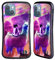 Head Case Designs Licenza Ufficiale Random Galaxy Porpora Galassia Occhi Spazio Lama Custodia Cover Ibrida Compatibile con Apple iPhone 13