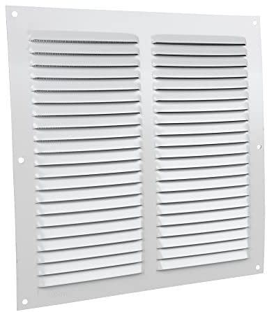 Cofan Griglia di ventilazione con zanzariera | Realizzato in alluminio bianco | Misura 25 x 25 cm