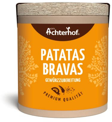 Patatas Bravas Gewürzzubereitung 50g | pikante Gewürz-Komposition für Kartoffelecken, Pommes, Gemüsepfannen oder Tomatensauce | ohne Zusatzstoffe oder Geschmacksverstärker | vom Achterhof