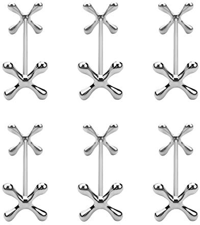 Yoiimiya 6 Pcs Chopsticks Rest Spoons Stand Forks Knives Holder Stand Metal Craft Table Decoration
