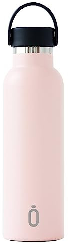Runbott - SOFT Botella Termo Ceramica 600 ml - Acero térmico sin BPA con Recubrimiento Interno de cerámica - Plain Cotton Candy