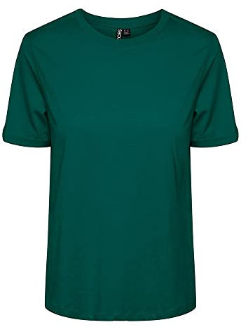 PIECES Pcria Ss Fold Up Solid Tee Noos Bc Femme T-shirt