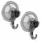 Quntis 2 Pack Saugnapf Haken Set Ohne Bohren, Saughaken Extra Stark für Fenster Glas Bad Küche Badezimmer, 3KG Belastbar, Transparent