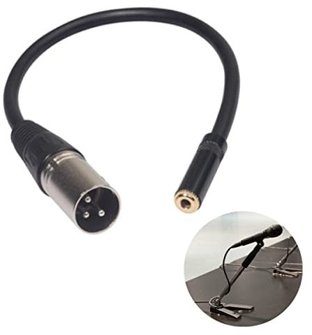 WUTUDMAI 3.5mm Female to XLR Adapter, 1/8 3.5mm Jack TRS AUX to 3 Pin Microphone Audio Cable, XLR Male to 3.5 Mini Jack TRS Female Adapter