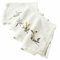 LOBERON Serviette 4er Set Lentilly, handbestickt mit Blumen- und Pflanzenmotiven, reizende Lochstickerei am Saum, Tischwäsche, Ostern, Ostertextilien, Leinen, weiß/bunt